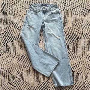 Hollister women's low-rise baggy Light Blue Jeans, sz 23R